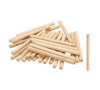 sourcing map Lot de 100 chevilles droites cannelées en bois 8 mm x 100 mm pour travaux manuels, meubles, bricolage