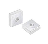 sourcing map Lot de 100 écrous carrés M5 x 11 mm x 4 mm zingués