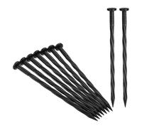 sourcing map Lot de 100 piquets de jardin de 20,3 cm - Piquets de paysage en plastique, piquets d'ancrage en spirale pour bordure de jardin, pelouse, cour, barrières contre les mauvaises herbes, gazon
