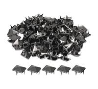 sourcing map Lot de 100 rivets pyramidaux pour vêtements, rivets carrés à 4 mâchoires de 10 mm, clous pyramides en métal noir, pour travaux manuels, punk, rock, clous pour vêtements, sacs, chaussures