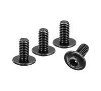 sourcing map Lot de 100 vis à tête cylindrique M3-0,5 x 6 mm à tête bombée en acier inoxydable 304, vis à machine entièrement filetées, noires