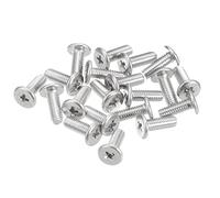 sourcing map Lot de 100 vis à tête ronde plate M3-0,5 x 8 mm en acier inoxydable 304 Phillips Drive vis à métaux pour fixation de meubles