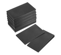 sourcing map Lot de 12 cales de meubles en plastique noir fermes et antidérapantes pour table inégale, pieds de commode et bricolage plus de meubles (85 x 50 x 8 mm)