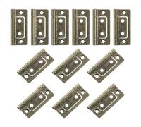 sourcing map Lot de 12 charnières de porte de 5,1 x 2,5 cm, sans mortaise, sans bruit, charnières de porte à deux volets, placage pour armoire, meubles, fenêtre, armoire, vert bronze