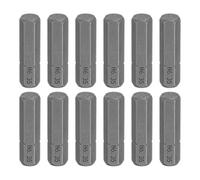 sourcing map Lot de 12 embouts de tournevis hexagonaux H6.35 - Tige hexagonale de 6,35 mm de long - Longueur : 25 mm - Tête hexagonale magnétique - En acier S2 - Pour réparation de précision