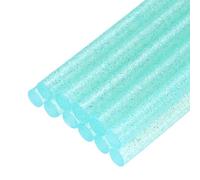 sourcing map Lot de 12 mini bâtons de colle chaude pour pistolet à colle 7 mm x 100 mm Bleu transparent