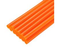 sourcing map Lot de 12 mini bâtons de colle chaude pour pistolet à colle Orange 11 x 200 mm