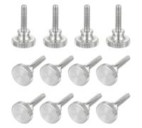 sourcing map Lot de 12 vis moletées M3 x 12 mm, vis moletées à tête diamant en acier inoxydable 304, boulons à tête moletée métriques avec boutons de préhension à l'épaule, attaches filetées serrées à
