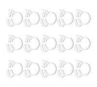 sourcing map Lot de 15 colliers de serrage réglables à cliquet en plastique robuste pour tuyauterie de plomberie automobile Blanc 20,1 à 23 mm