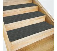 sourcing map Lot de 15 marches d'escalier antidérapantes pour marches en bois, 20,3 x 76,2 cm, lavables et réutilisables pour personnes âgées, marron diamant