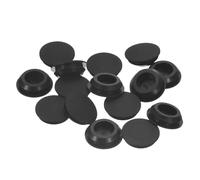 sourcing map Lot de 18 bouchons ronds en silicone pour trou de 15,5 à 17 mm, bouchons de trou étanches pour tubes en métal, embouts de meubles, noir