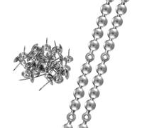 sourcing map Lot de 2 bandes de punaises d'ameublement - 10 m de diamètre - 11 mm de diamètre - Garnitures brillantes à ongles pour meubles, canapés, têtes de lit, chaises, loisirs créatifs avec clous