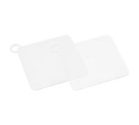 sourcing map Lot de 2 Bouchon de Vidange en Silicone pour Sol Carré Blanc | 5 x 5 Pouces, Couvercle de Drain de Baignoire Anti-Odeur, Bouchons d'Évier d'Égout pour Cuisine Balcon