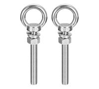 sourcing map Lot de 2 boulons à œil de levage M16 x 120 mm avec rondelle d'écrou en acier inoxydable 304 pour suspension
