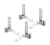 sourcing map Lot de 2 charnières de porte pivotantes à 180 degrés, quincaillerie de porte robuste en acier inoxydable pour portail de clôture de bar de café de 25 mm d'épaisseur, poids maximum 20 kg