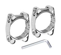 sourcing map Lot de 2 colliers de serrage à boulon en T, plage de | Pince de refroidissement intermédiaire d'admission turbo réglable avec clé hexagonale M6 pour plomberie industrielle