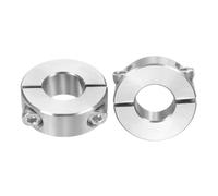 sourcing map Lot de 2 colliers de serrage à double axe fendu de 14 mm, collier de serrage en deux pièces de 30 mm de diamètre extérieur 11 mm d'épaisseur, ensemble de vis en acier inoxydable 304