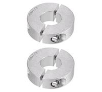 sourcing map Lot de 2 colliers de serrage à double fente pour arbre de 17 mm, diamètre extérieur de 40 mm, largeur 12 mm, pour bouchons, positions, poulies de distribution, machines-outils, industrie,
