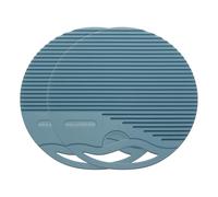 sourcing map Lot de 2 dessous de plat ronds en silicone de 20,3 cm pour casseroles et poêles chaudes, multi-usages, résistants à la chaleur, pour casseroles et plats chauds, comptoirs, sous-verres,