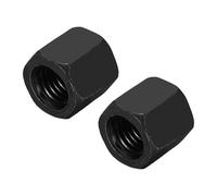sourcing map Lot de 2 écrous d'accouplement hexagonaux M18 x 2,5 mm, 26 mm de long, en acier au carbone de qualité 10.9, entièrement filetés, écrous d'accouplement de tige filetés, noir