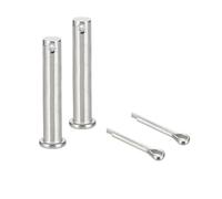 sourcing map Lot de 2 goupilles de chape M12 x 70 mm, en acier inoxydable 304, système de verrouillage à tête plate à tête plate avec goupilles fendues pour installation de meubles, remorque, tondeuse