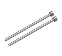 sourcing map Lot de 2 goupilles d'éjection droites, diamètre 4 mm. Poinçon à pointe ronde en acier 65Mn 100 mm de long pour l'entretien mécanique