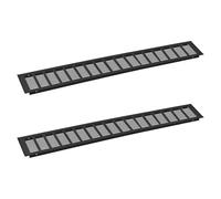 sourcing map Lot de 2 grilles d'aération rectangulaires en alliage d'aluminium 700 x 100 mm