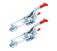 sourcing map Lot de 2 loquets à bascule 40341 M8 x 60 mm Capacité de maintien réglable à dégagement rapide Loquets en fer galvanisé pour couvercle de fumoir, gabarit, boîte à outils, porte