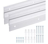 sourcing map Lot de 2 paires de crochets à taquet français de 30,5 cm, 2 paires de clips Z en aluminium supportant 36,3 kg, support de montage mural emboîtable, pour accrocher des miroirs, des