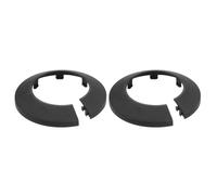 sourcing map Lot de 2 plaques de raccordement de 50 mm - Convient aux colliers de tuyauterie fendus de 4,8 cm de diamètre extérieur - Plaques de protection en plastique PP (noir)