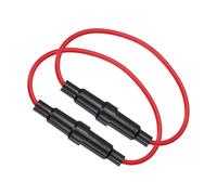 sourcing map Lot de 2 porte-fusibles à vis en ligne de 6 x 30 mm, 250 V 10 A à fusion rapide avec fil 22 AWG 20 cm