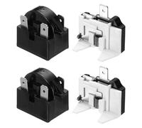 sourcing map Lot de 2 relais de démarrage PTC pour réfrigérateur 22 Ohm 4 broches et protection contre les surcharges de congélateur 1/2HP pour réfrigérateur refroidisseur compresseur