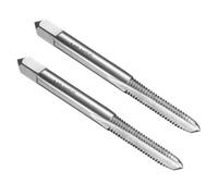 sourcing map Lot de 2 tarauds inférieurs à main M6 x 1 H2, filetage métrique, tarauds en acier rapide HSS6542, cannelures droites, outil de taraudage