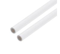 sourcing map Lot de 2 tubes ronds rigides en PVC de 6,35 mm x 6 mm x 22,9 cm (DI x DE x DE), 22,9 cm de long, blanc résistant aux impacts pour tuyaux d'eau, travaux manuels, manchon de câble