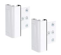 sourcing map Lot de 2 Verrous Serrures de Porte de Sécurité à Domicile, Serrure de Renfort de Porte de 7,6 cm, Supporte 362,9 kg, Protection de Sécurité pour Porte Battante vers l'Intérieur, Blanc