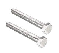 sourcing map Lot de 2 vis hexagonales en acier inoxydable 304 Filetage M14 120 mm