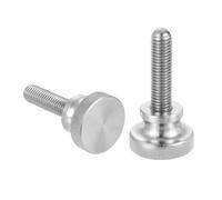 sourcing map Lot de 2 vis moletées M10 x 40 mm, vis moletées à tête diamant en acier inoxydable 304, boulons à tête moletée métriques avec boutons de préhension à l'épaule, attaches filetées serrées à