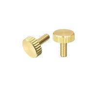 sourcing map Lot de 2 vis moletées M3 x 8 mm en laiton plat pour PC, électronique, mécanique