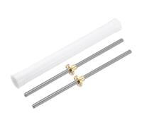 sourcing map Lot de 2 vis plomb Tr8 x 8 de 250 mm avec écrou en laiton (filetage Acme, pas de 2 mm, 4 démarrages, plomb de 8 mm), pièces de mise à niveau pour imprimante en acier inoxydable 304 avec