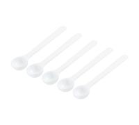 sourcing map Lot de 20 cuillères à mesurer transparentes en plastique à fond rond pour poudres, granulés, café, fournitures de pâtisserie et protéines - 9,4 x 2 cm - 1 g