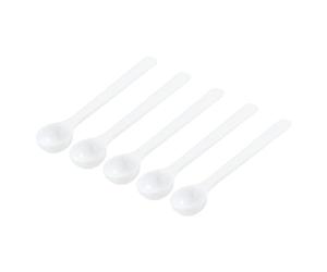 sourcing map Lot de 20 cuillères à mesurer transparentes en plastique à fond rond pour poudres, granulés, café, fournitures de pâtisserie et protéines - 9,4 x 2 cm - 1 g