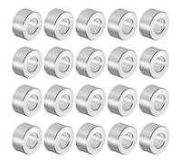 sourcing map Lot de 20 entretoises rondes en aluminium de 5 mm d'alésage de 10 mm de diamètre extérieur de 5,5 mm de long pour vis, boulons et tiges M5
