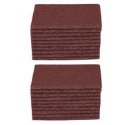sourcing map Lot de 20 éponges à récurer anti-rayures 15,2 x 10,2 cm pour récurer la cuisine, la vaisselle, marron