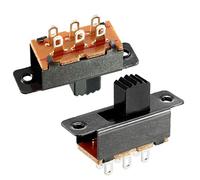 Sourcing map Lot de 20 interrupteurs à glissière verticaux DPDT 2 positions 6 bornes pour panneau PCB 5 mm
