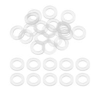 sourcing map Lot de 20 rondelles plates M5 en silicone - 5 mm x 10 mm x 1 mm d'épaisseur - Œillets unis en plastique - Pour tuyau d'eau, blanc