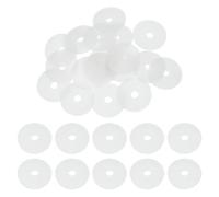 sourcing map Lot de 20 rondelles plates M5 en silicone - 5 mm x 25 mm x 2 mm d'épaisseur - Œillets unis en plastique - Pour tuyau d'eau, blanc