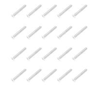 sourcing map Lot de 20 vis à métaux M4 x 25 mm à tête fraisée plate en acier inoxydable 304 à filetage complet Phillips pour connexion de meubles et appareils électriques (blanc)