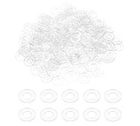 sourcing map Lot de 240 rondelles plates M5 en PVC - 5 mm x 10 mm x 0,3 mm d'épaisseur - Œillets unis en plastique - Joint d'étanchéité pour tuyau d'eau - Transparent