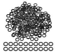 sourcing map Lot de 240 rondelles plates M5 en PVC - 5 mm x 8 mm x 0,5 mm d'épaisseur - Œillets unis en plastique - Rondelles d'étanchéité pour tuyau d'eau, noir