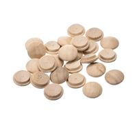 sourcing map Lot de 25 bouchons en bois de hêtre, 20 x 15 mm, cache-trous de vis, couvercle décoratif pour chaises d'escalier, meubles et travail du bois